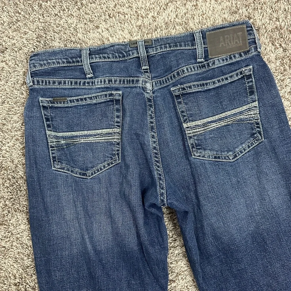 Ariat M7 Jeans Slim Fit Wesley Straight Leg 38x36 Dark Denim Cowboy Workwear